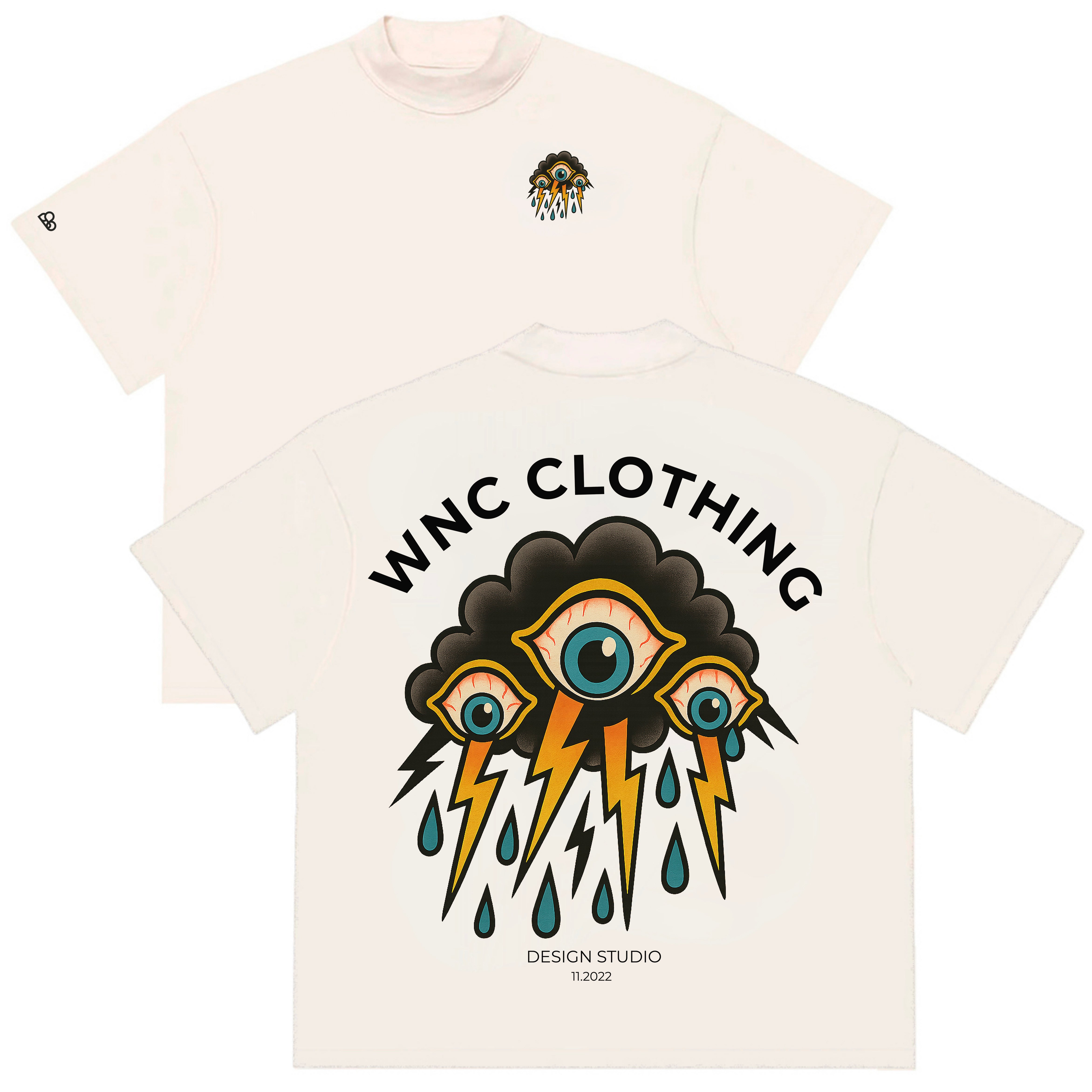 Camiseta Oversized Crying Cloud Off White