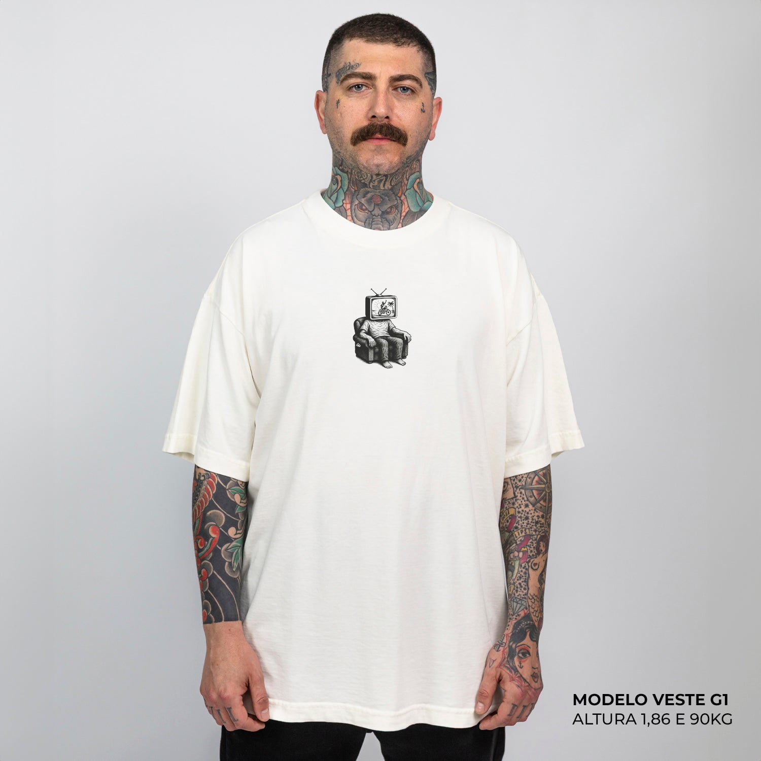 Camiseta Oversized Not Living Off White