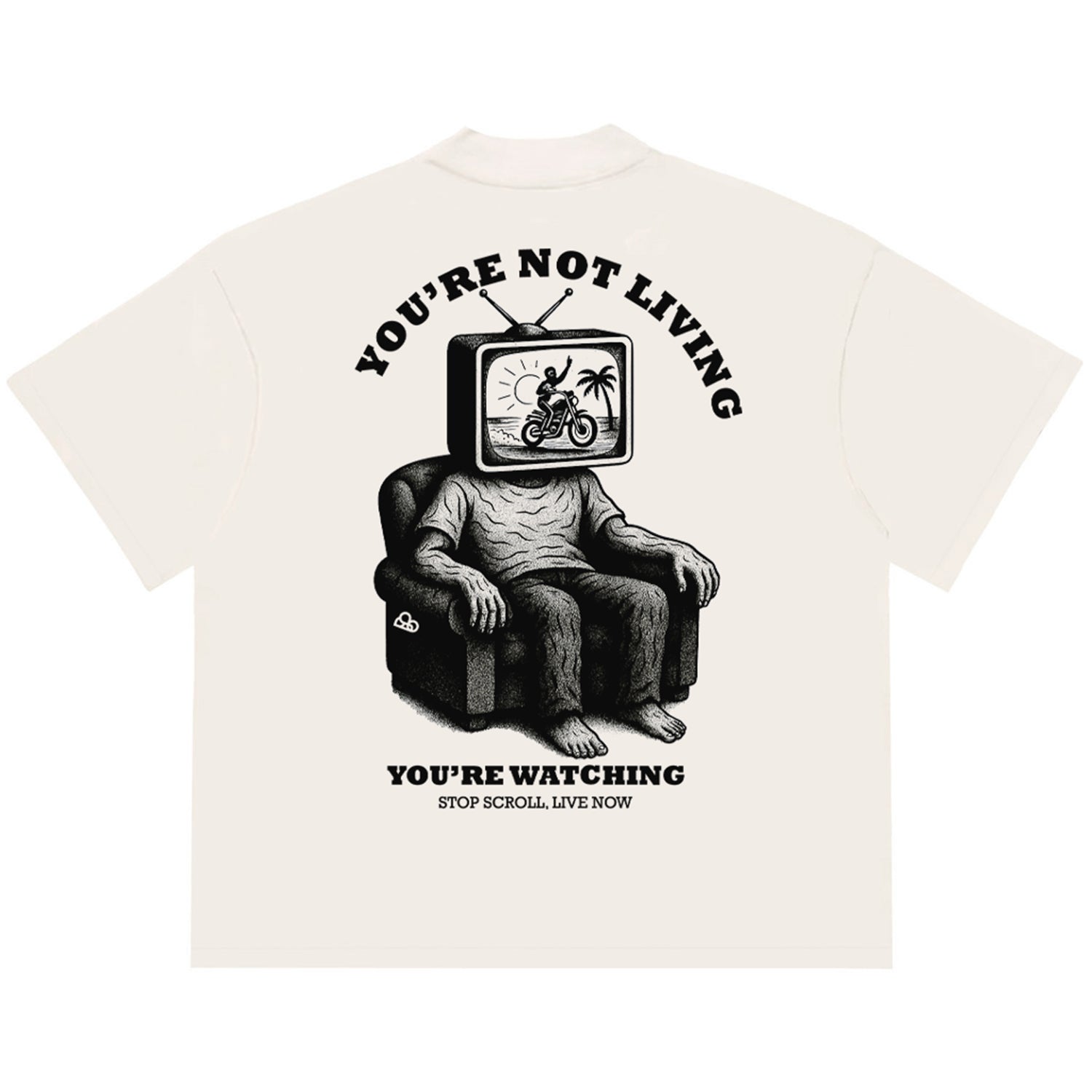 Camiseta Oversized Not Living Off White