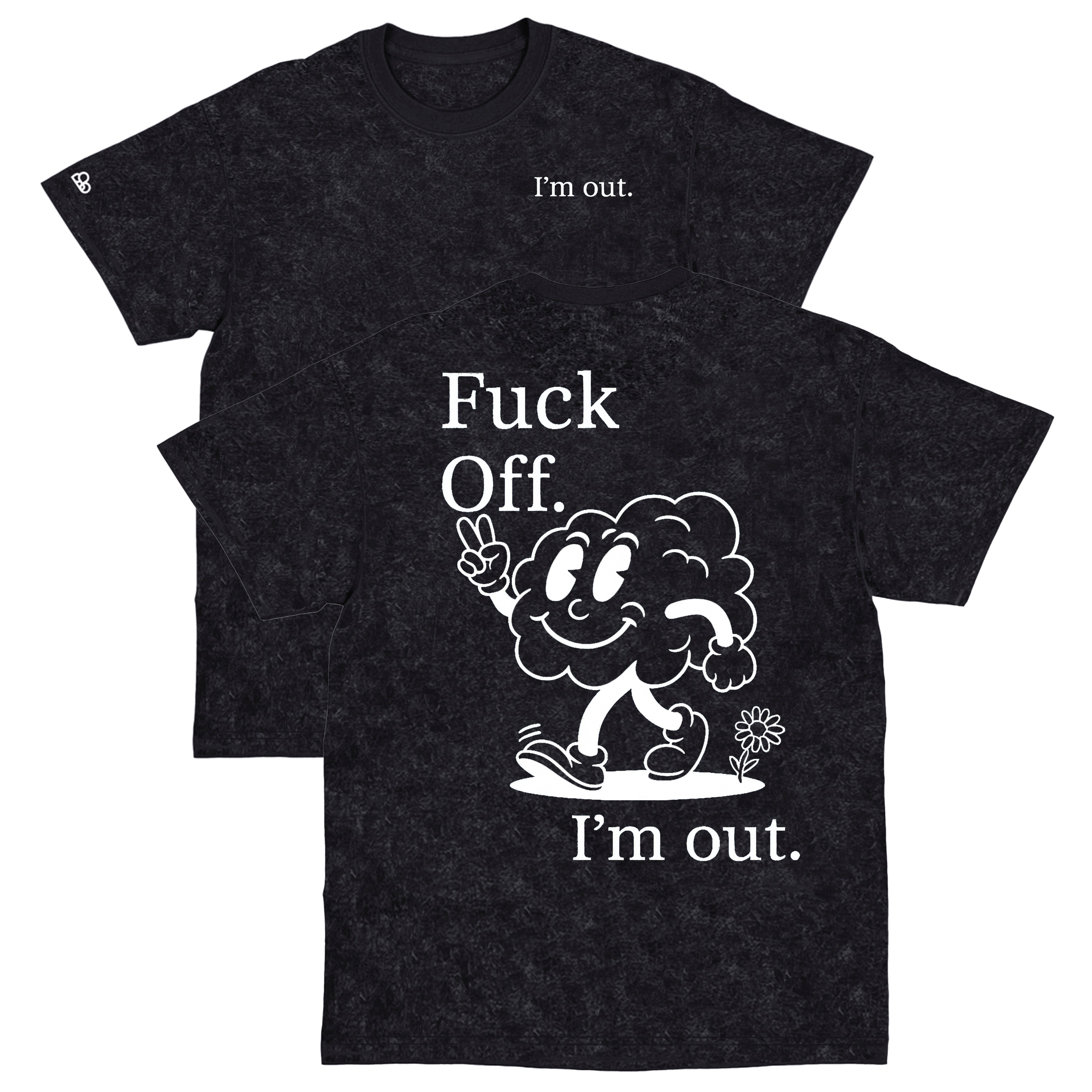 Camiseta Basic I'm Out Preto Estonado