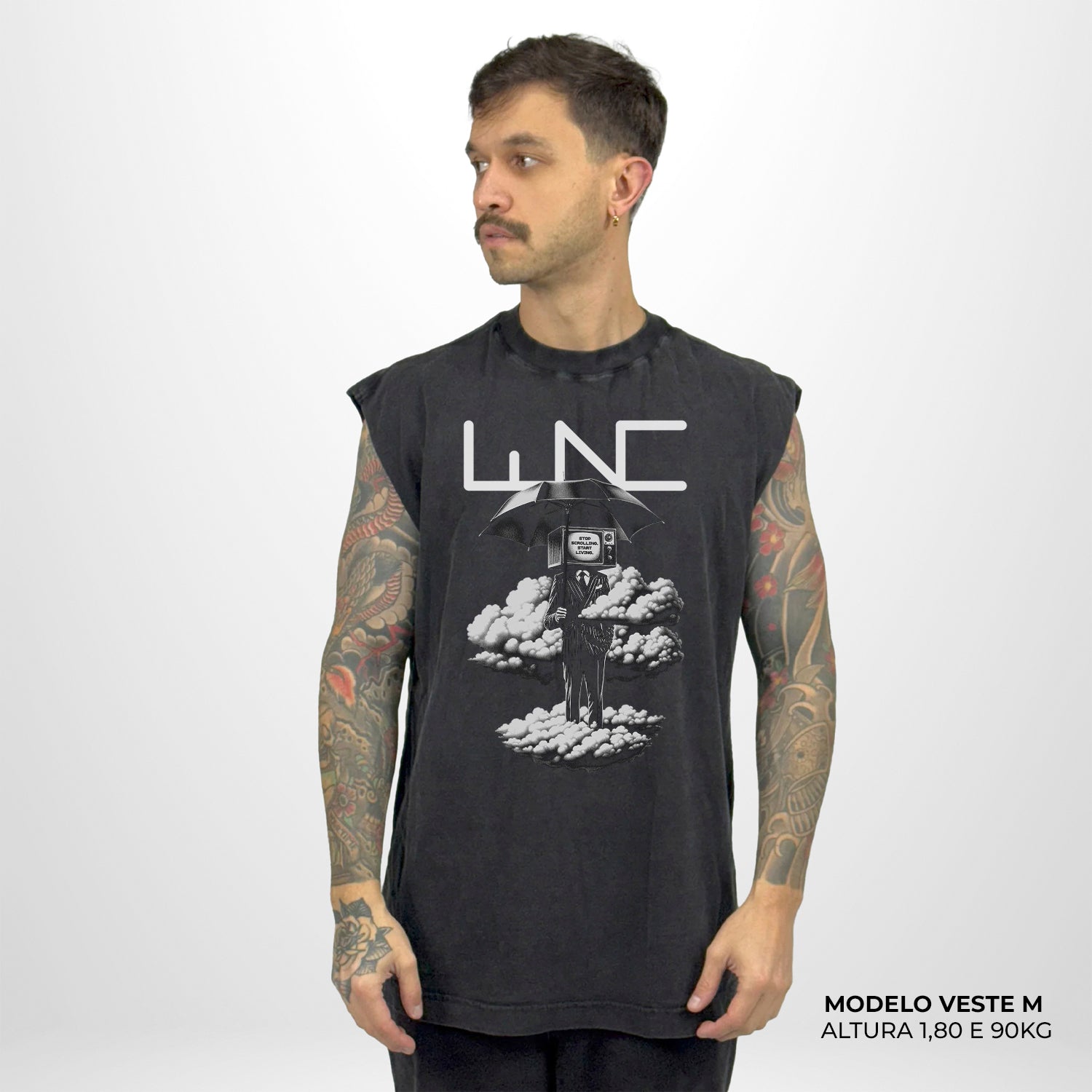 Regata Oversized WNC Dreamy Preto Vintage