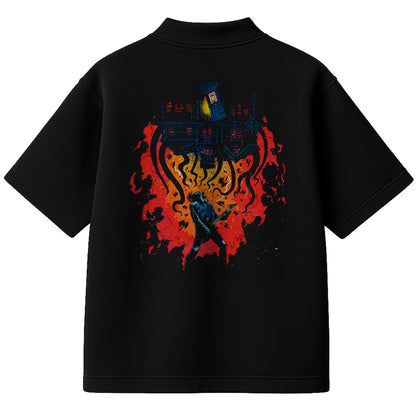 Camiseta Heavy Stranger Things Eddie Munson Algodão Encorpado Preto