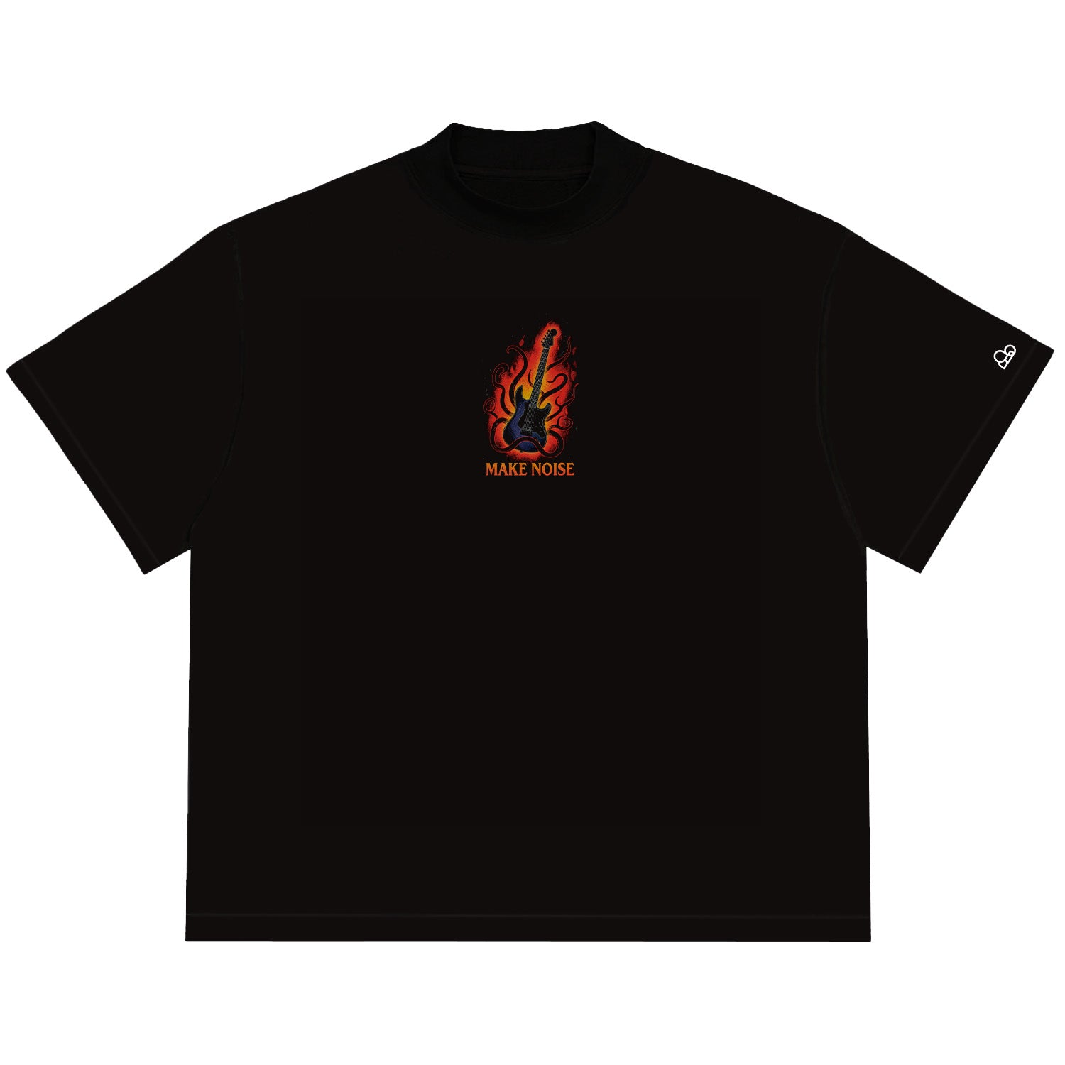 Camiseta Oversized Stranger Things Eddie Munson Preto