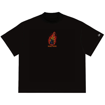 Camiseta Oversized Stranger Things Eddie Munson Preto