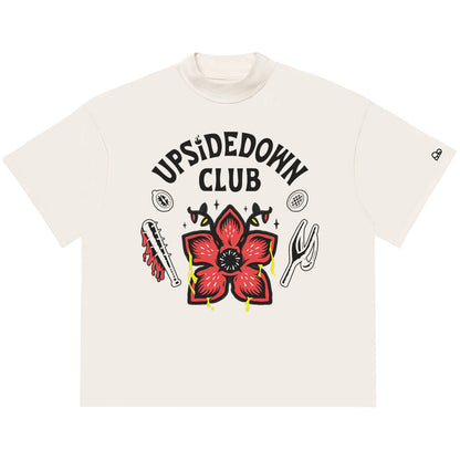 Camiseta Oversized Stranger Things Upside Down Club Off White