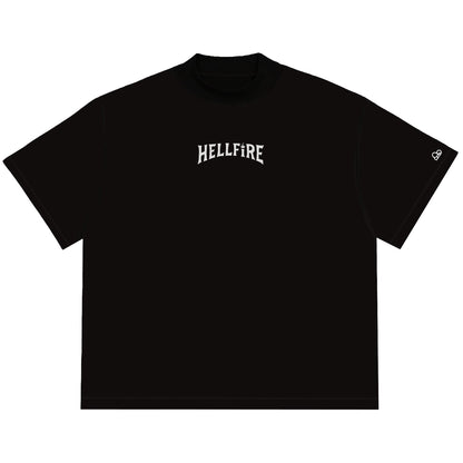 Camiseta Oversized Stranger Things Hellfire Club Preto