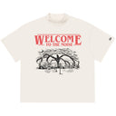 Camiseta Oversized Stranger Things Welcome to the Noise Off White