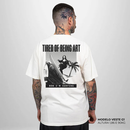 Camiseta Basic WNC Monalisa Surfing Off White