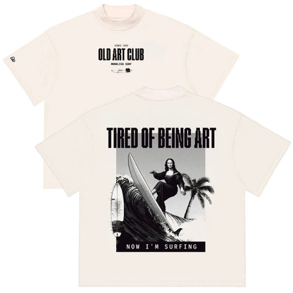 Camiseta Oversized Monalisa Surfing Off White