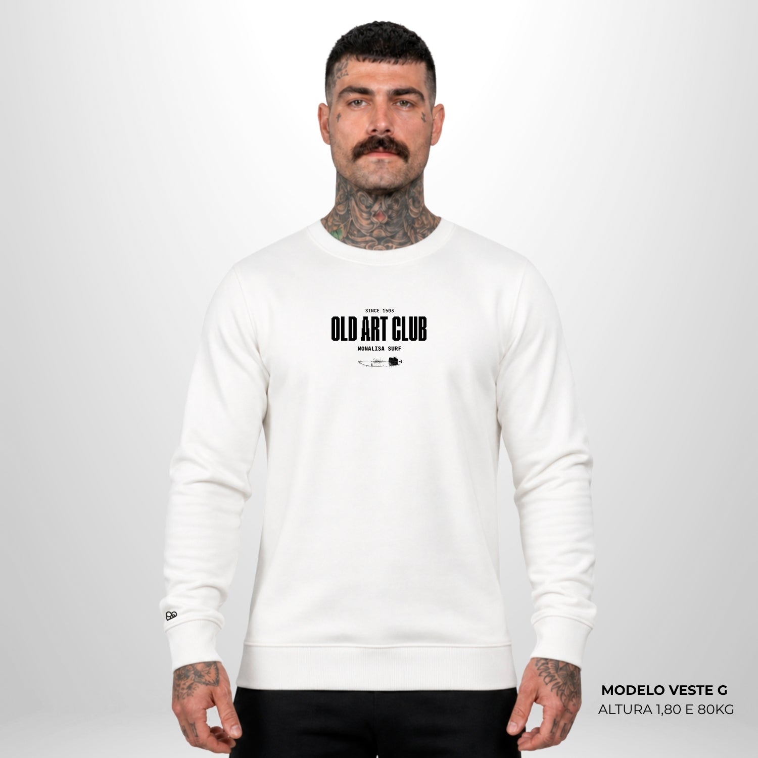 Moletom Oversized Monalisa Surfing Off White