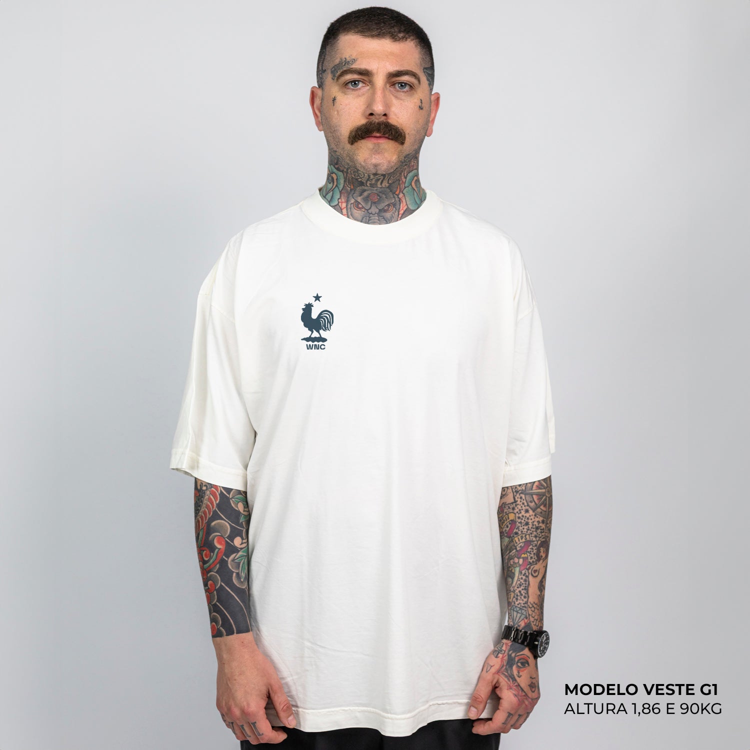Camiseta Oversized Zidane 10 France Off White