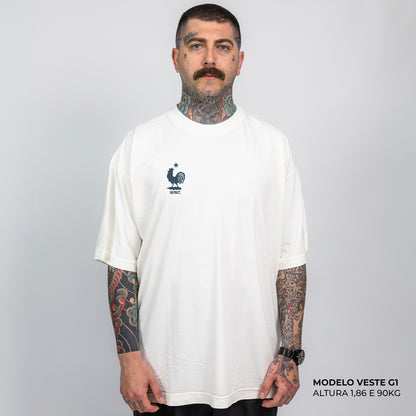 Camiseta Oversized Zidane 10 France Off White