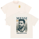 Camiseta Oversized Messi 10 Argentina Off White