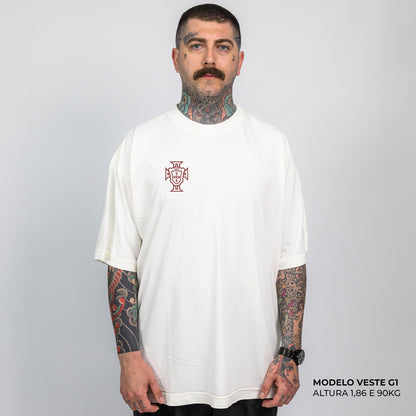 Camiseta Oversized Cristiano 7 Portugal Off White