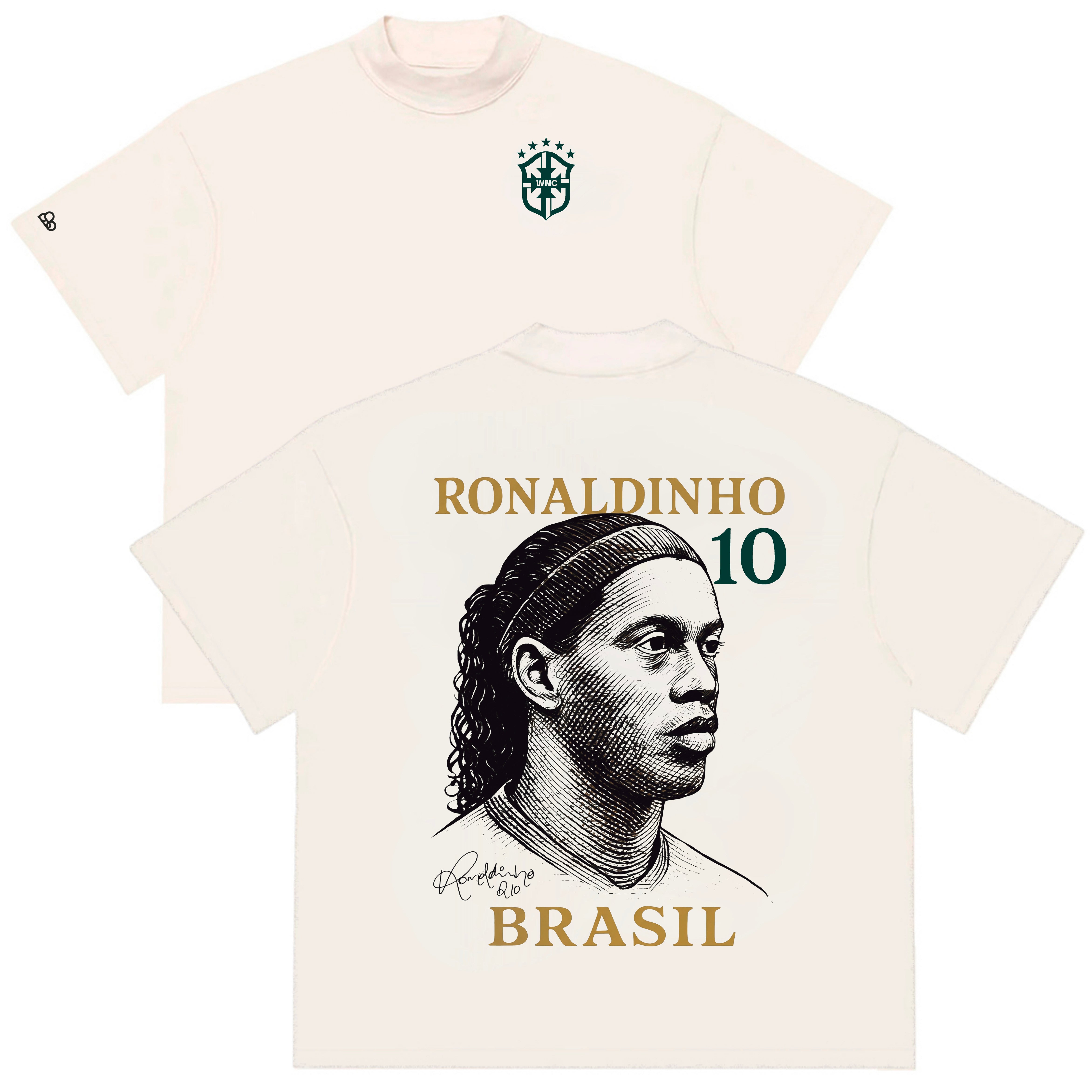 Camiseta Oversized Ronaldinho 10 Brasil | WNC Store