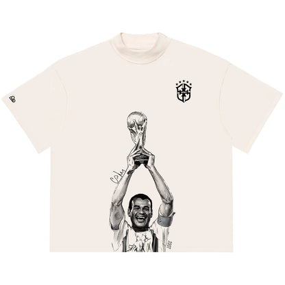 Camiseta Oversized Capitão do Penta Off White