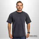 Camiseta Oversized Heavy Lisa Algodão Encorpado Cinza