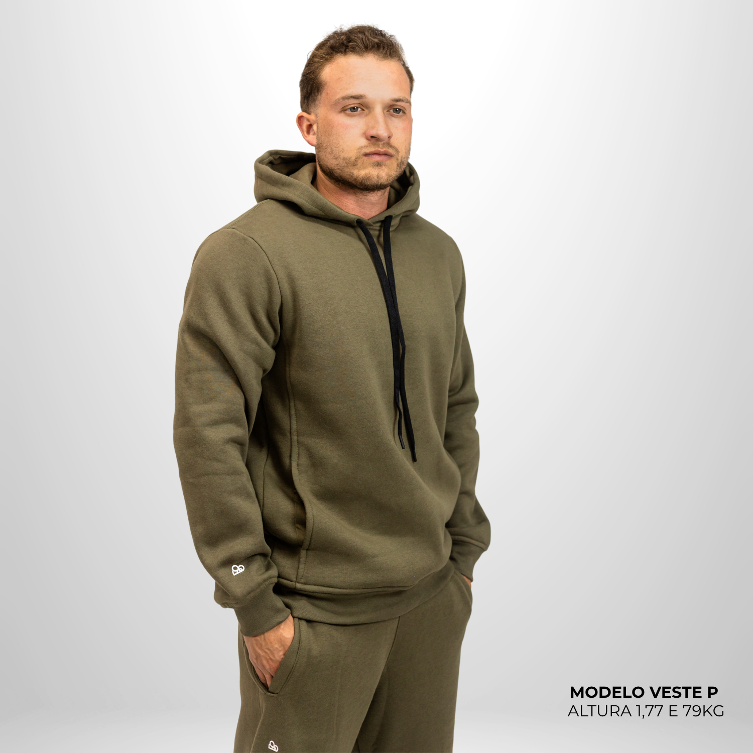 Moletom Comfort Canguru com Capuz Verde