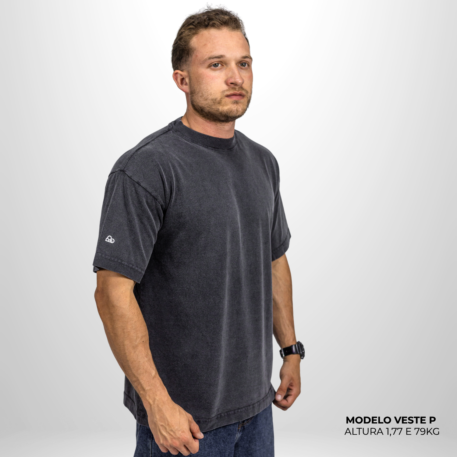 Kit com 3 Camisetas Oversized Heavy Lisa Algodão Encorpado