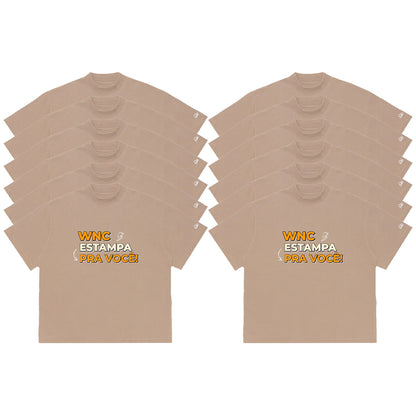 Kit com 12 Camisetas WNC Oversized Personalizada