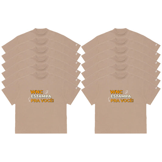 Kit com 12 Camisetas WNC Oversized Personalizada