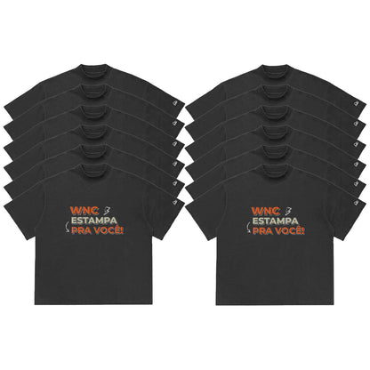 Kit com 12 Camisetas WNC Oversized Personalizada