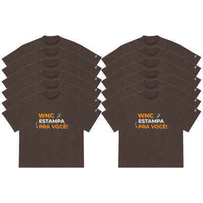 Kit com 12 Camisetas WNC Oversized Personalizada
