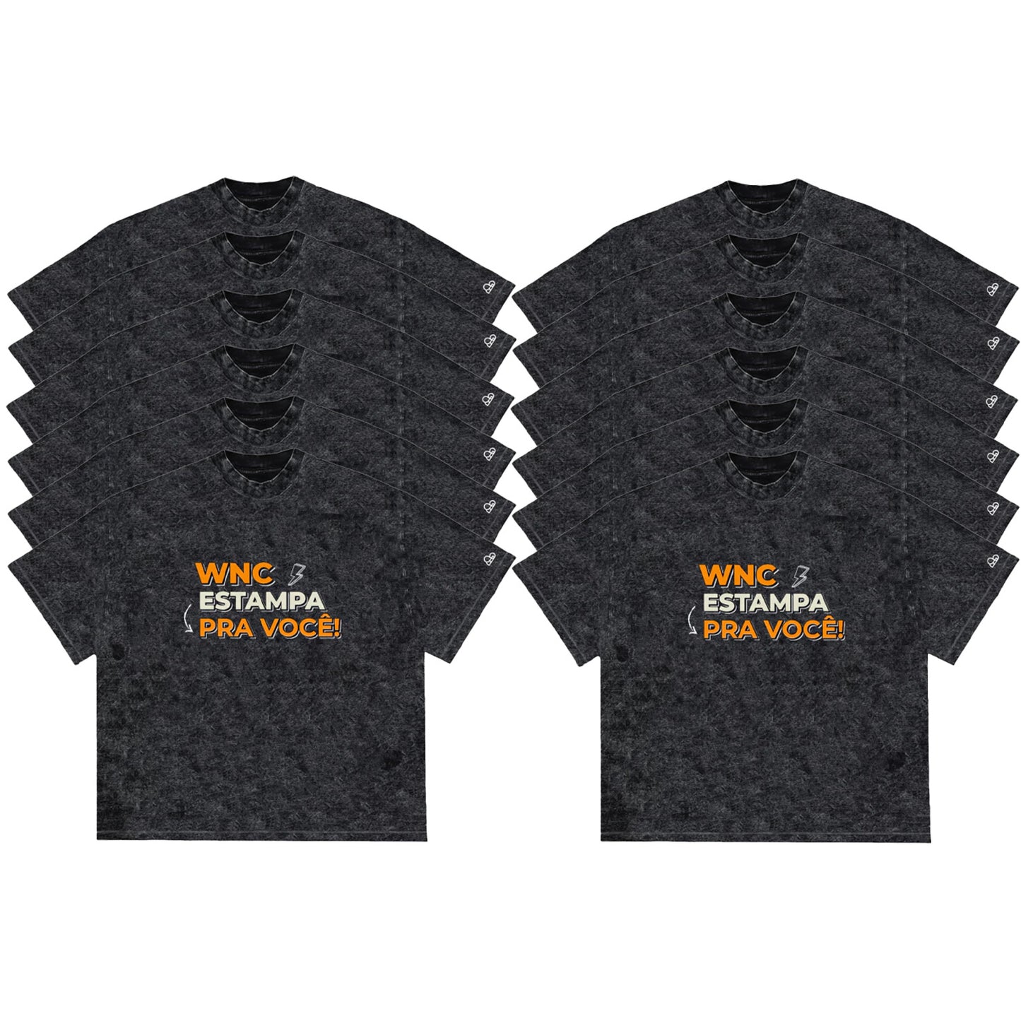 Kit com 12 Camisetas WNC Oversized Personalizada