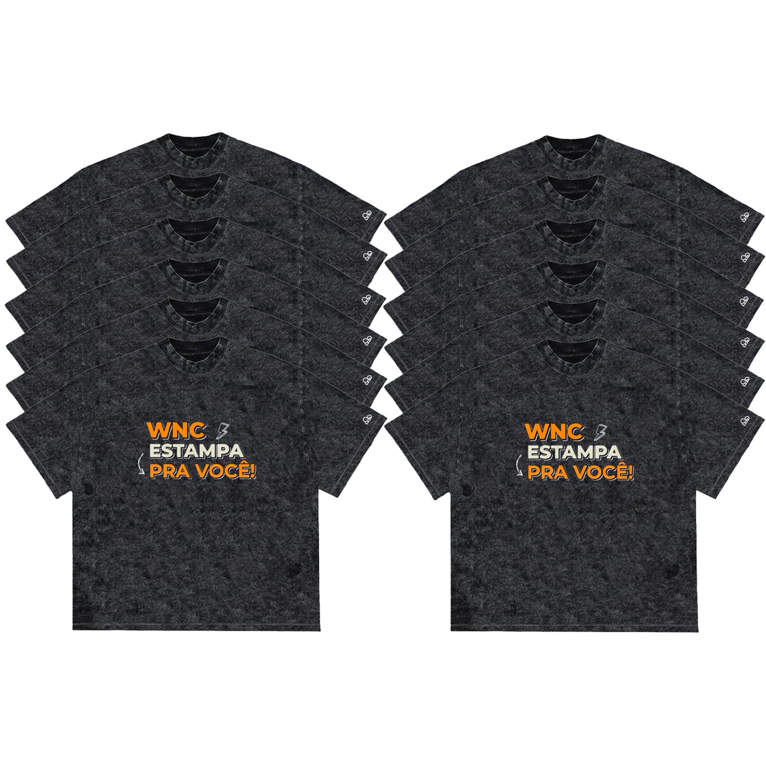 Kit com 12 Camisetas WNC Oversized Personalizada