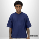 Camiseta Boxy WNC lisa  Azul Marinho