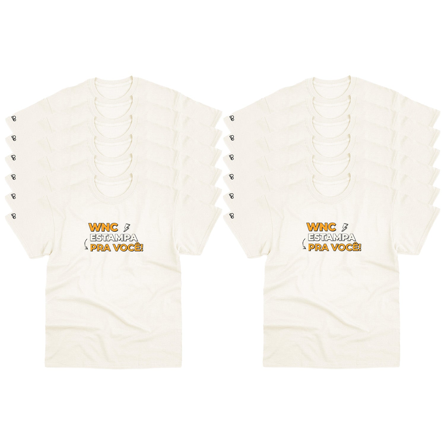 Kit com 12 Camisetas WNC Basic Personalizadas