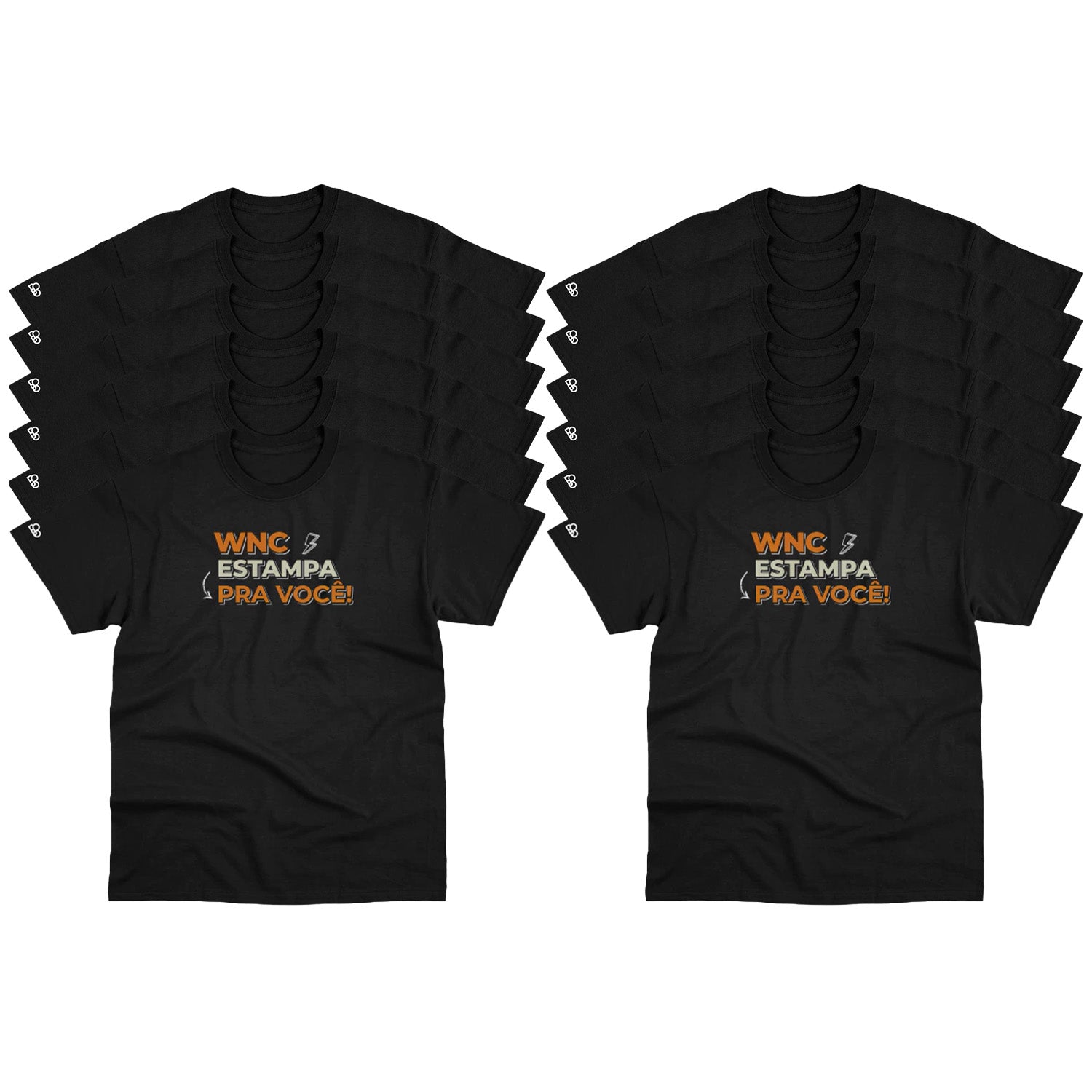 Kit com 12 Camisetas WNC Basic Personalizadas