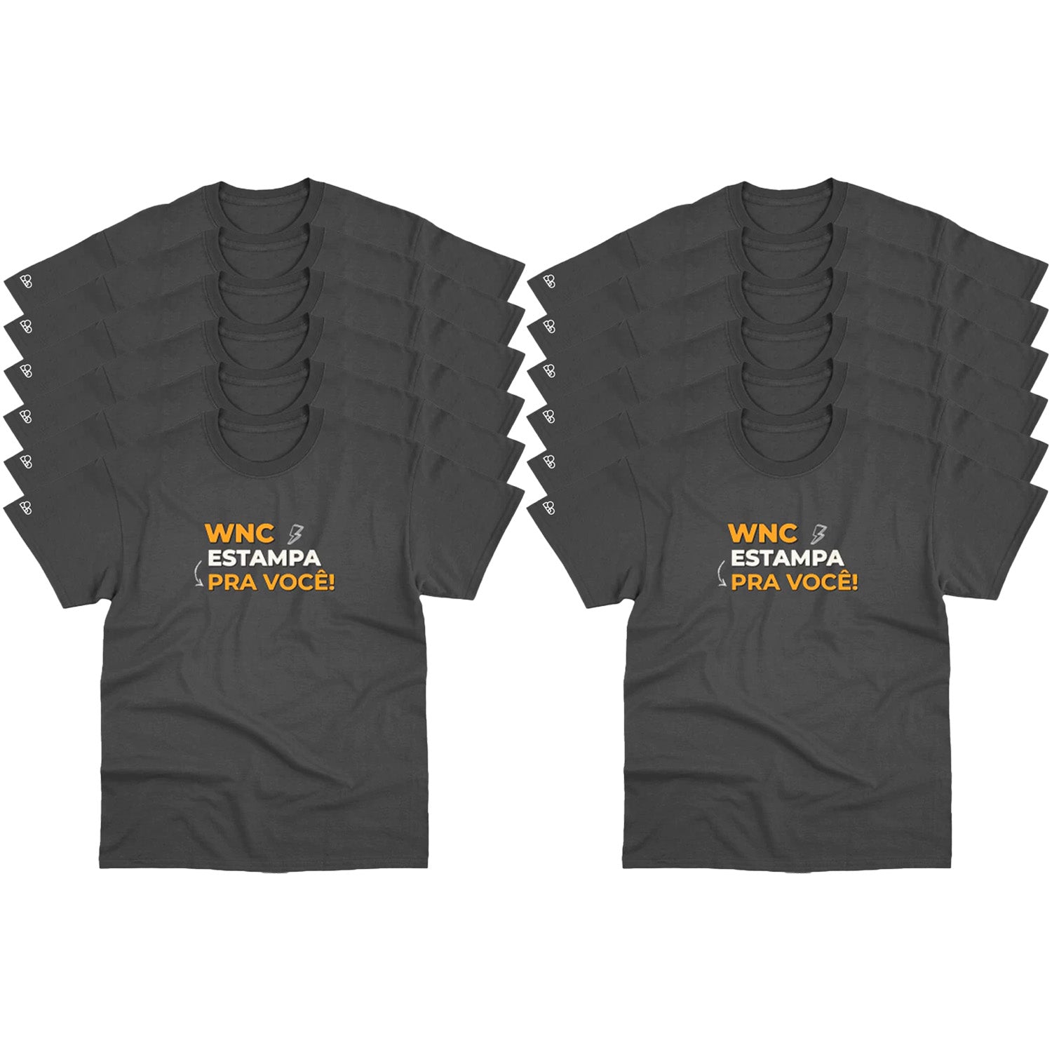 Kit com 12 Camisetas WNC Basic Personalizadas