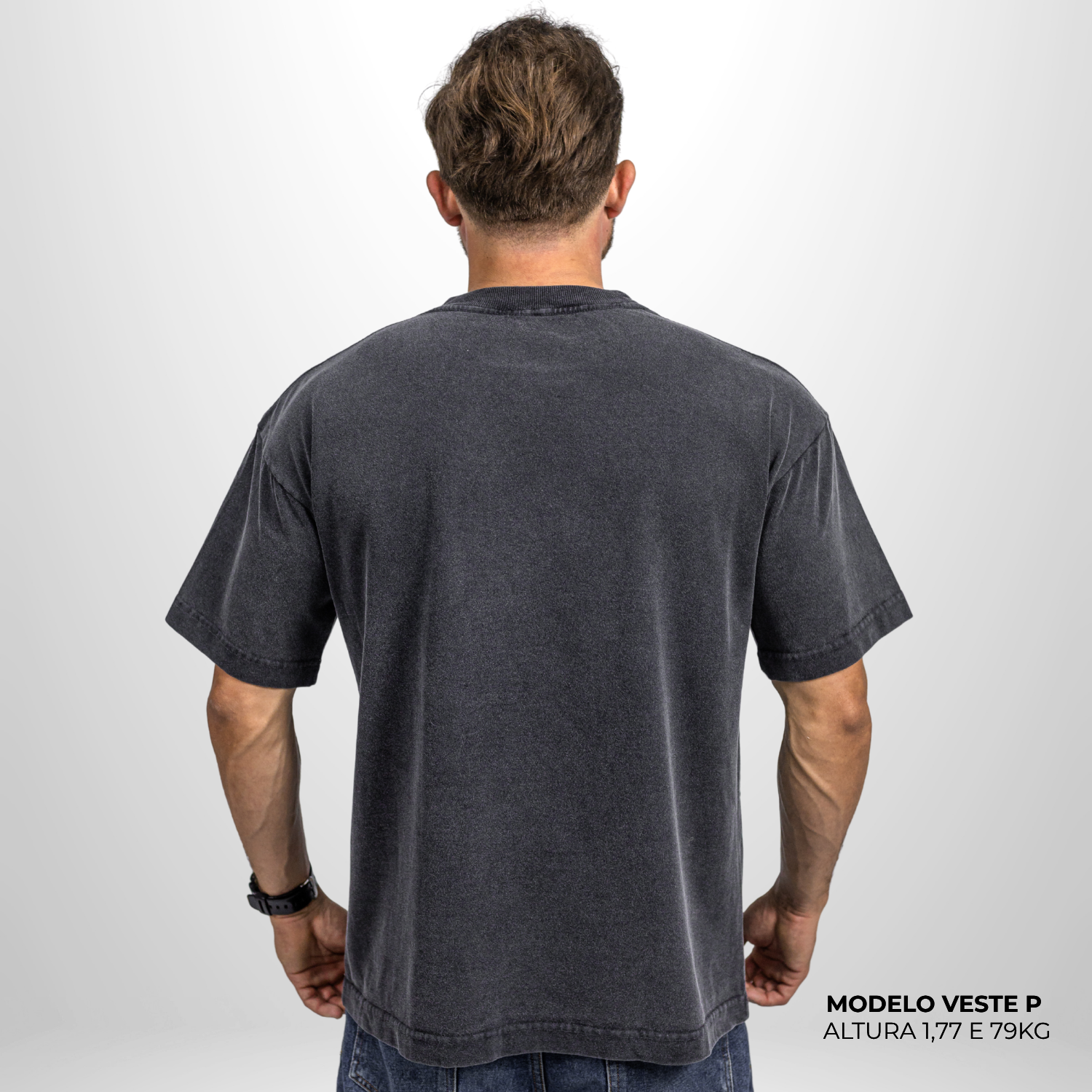 Kit com 3 Camisetas Oversized Heavy Lisa Algodão Encorpado