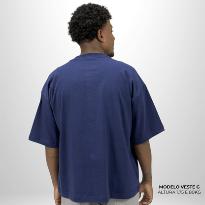 Camiseta Boxy WNC lisa  Azul Marinho