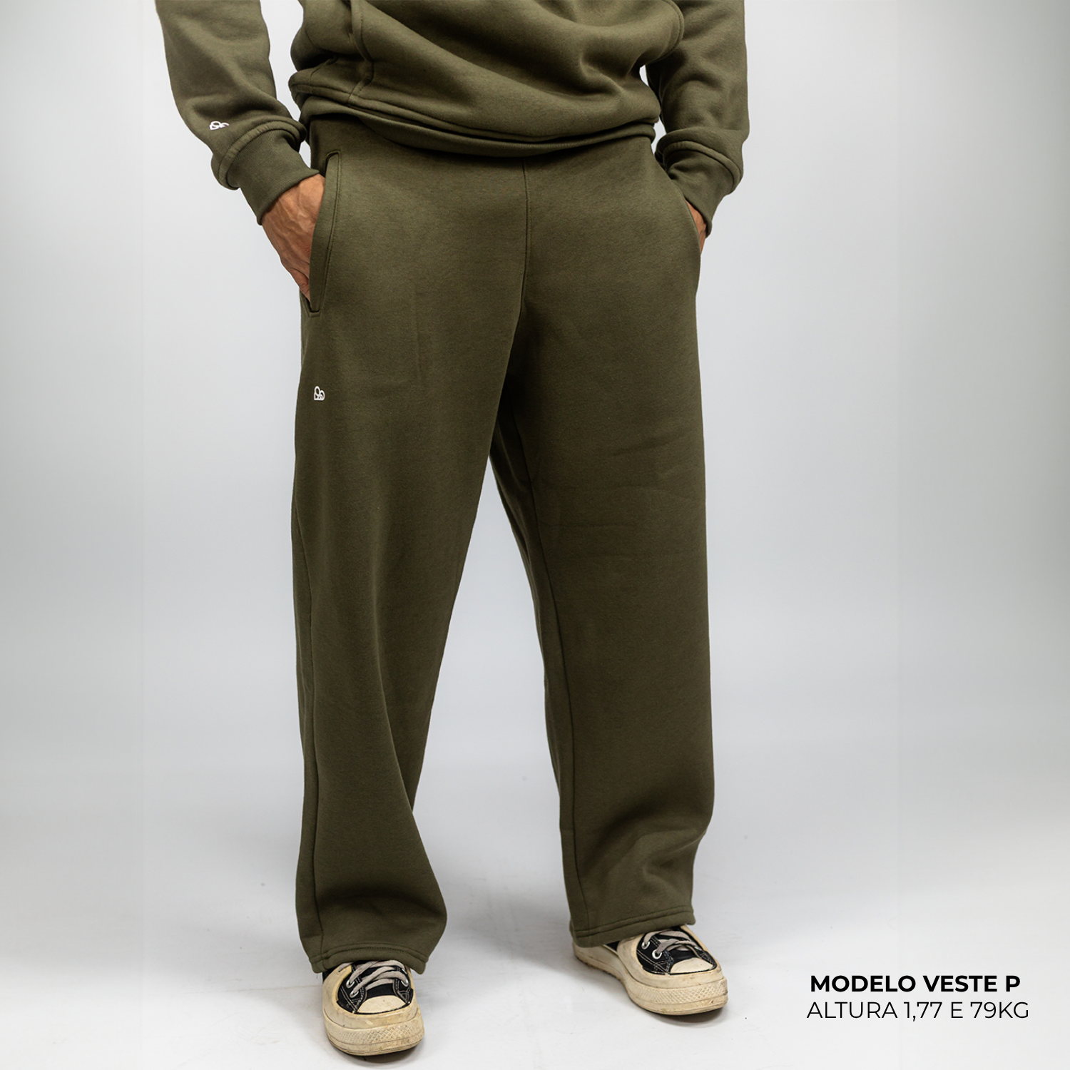 Calça Moletom Comfort Oversized Verde