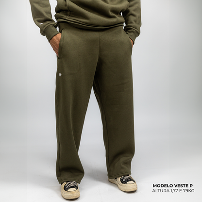 Calça Moletom Comfort Oversized Verde