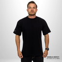 Camiseta Oversized Heavy Lisa Algodão Encorpado Preta