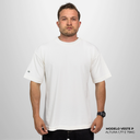 Camiseta Oversized Heavy Lisa Algodão Encorpado Off White