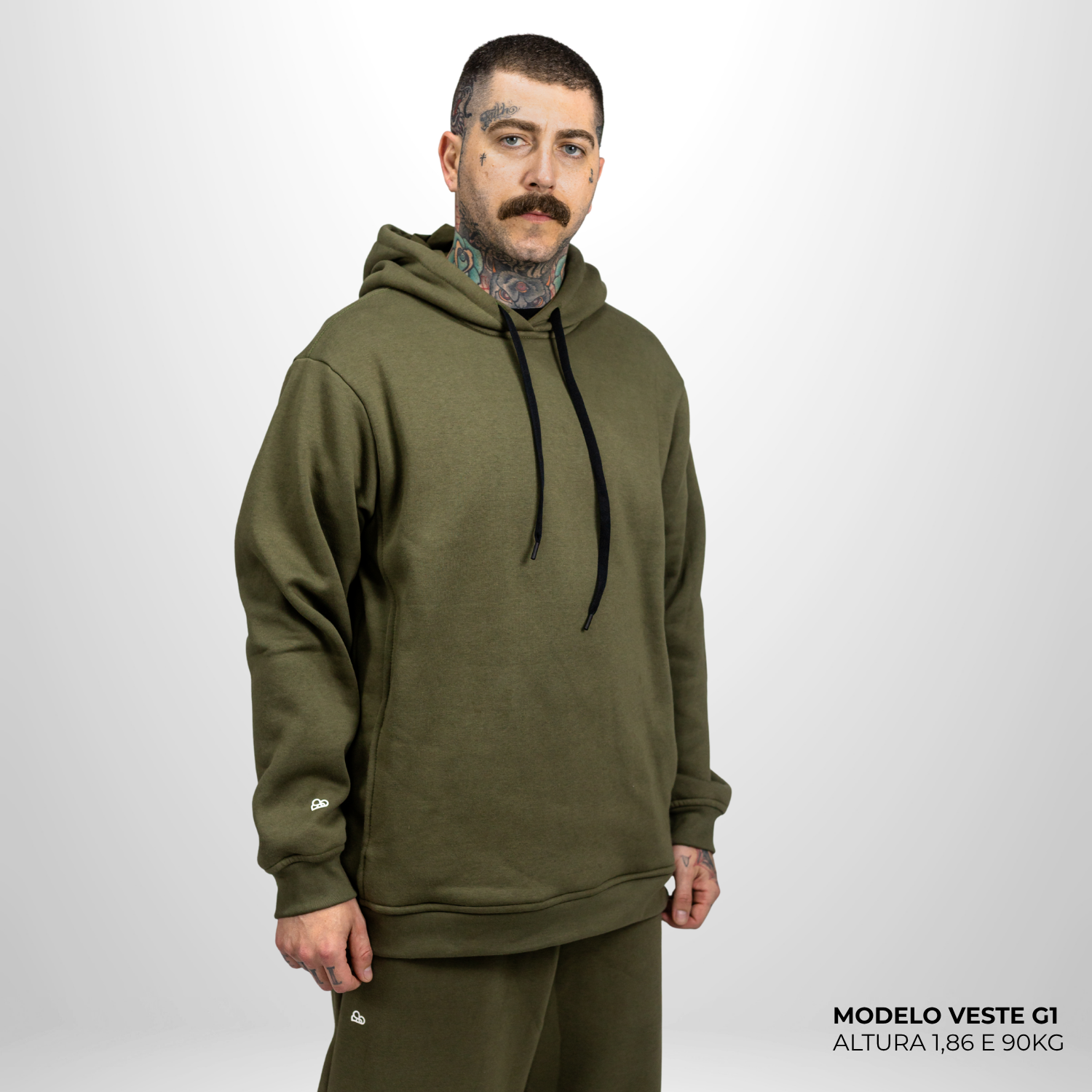 Moletom Comfort Canguru com Capuz Verde