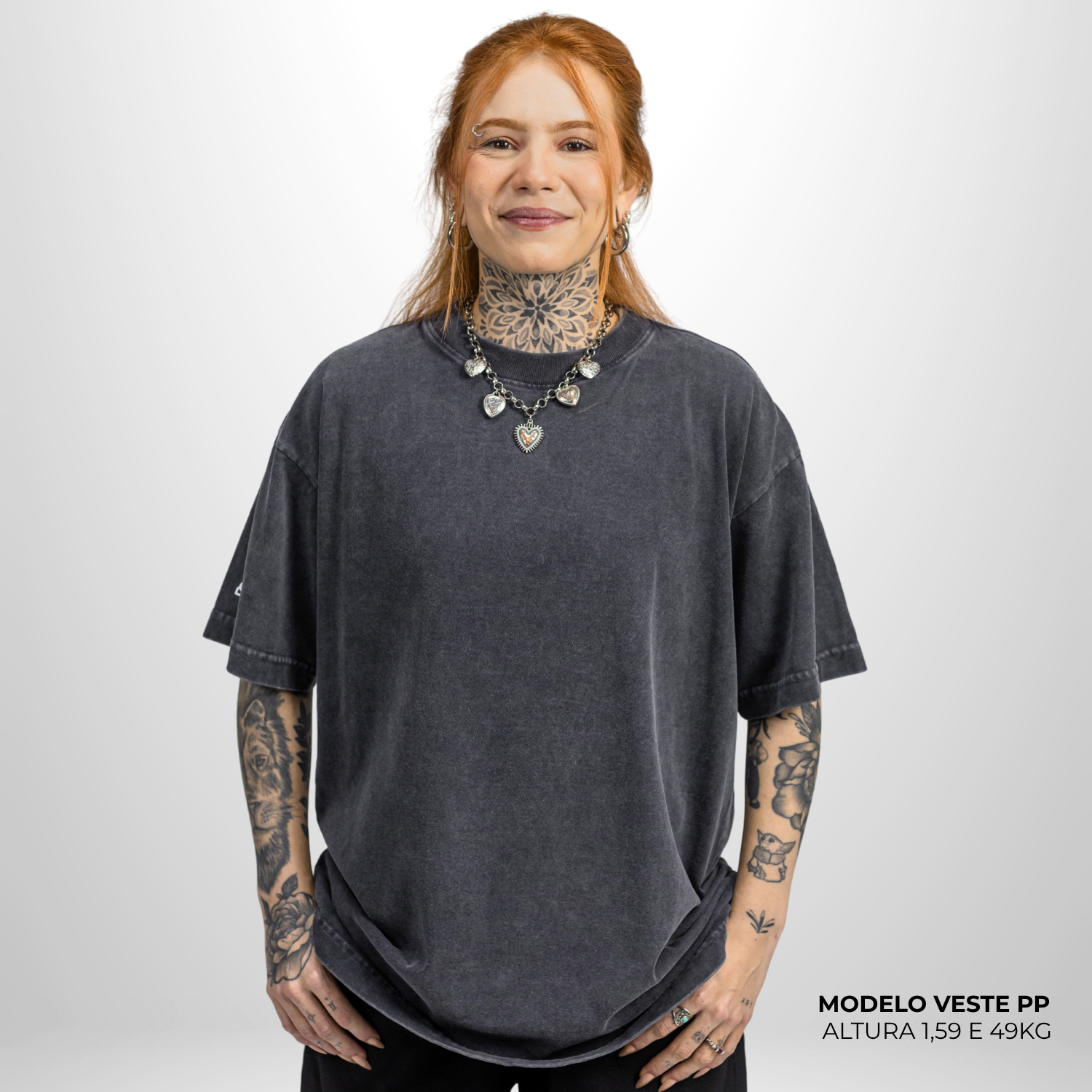 Kit com 3 Camisetas Oversized Heavy Lisa Algodão Encorpado