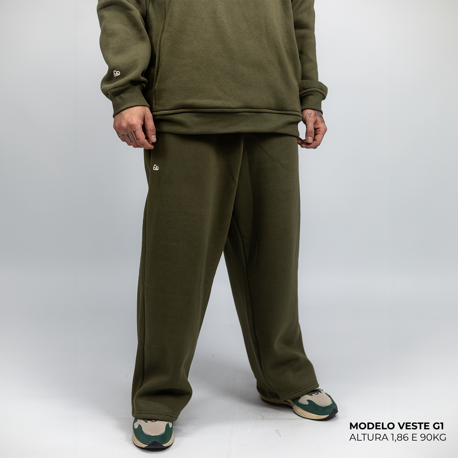 Calça Moletom Comfort Oversized Verde