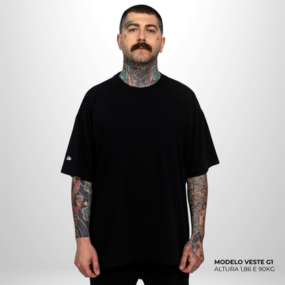 Kit com 3 Camisetas Oversized Heavy Lisa Algodão Encorpado