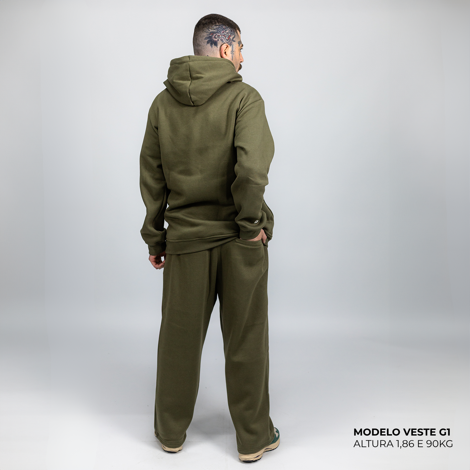 Calça Moletom Comfort Oversized Verde