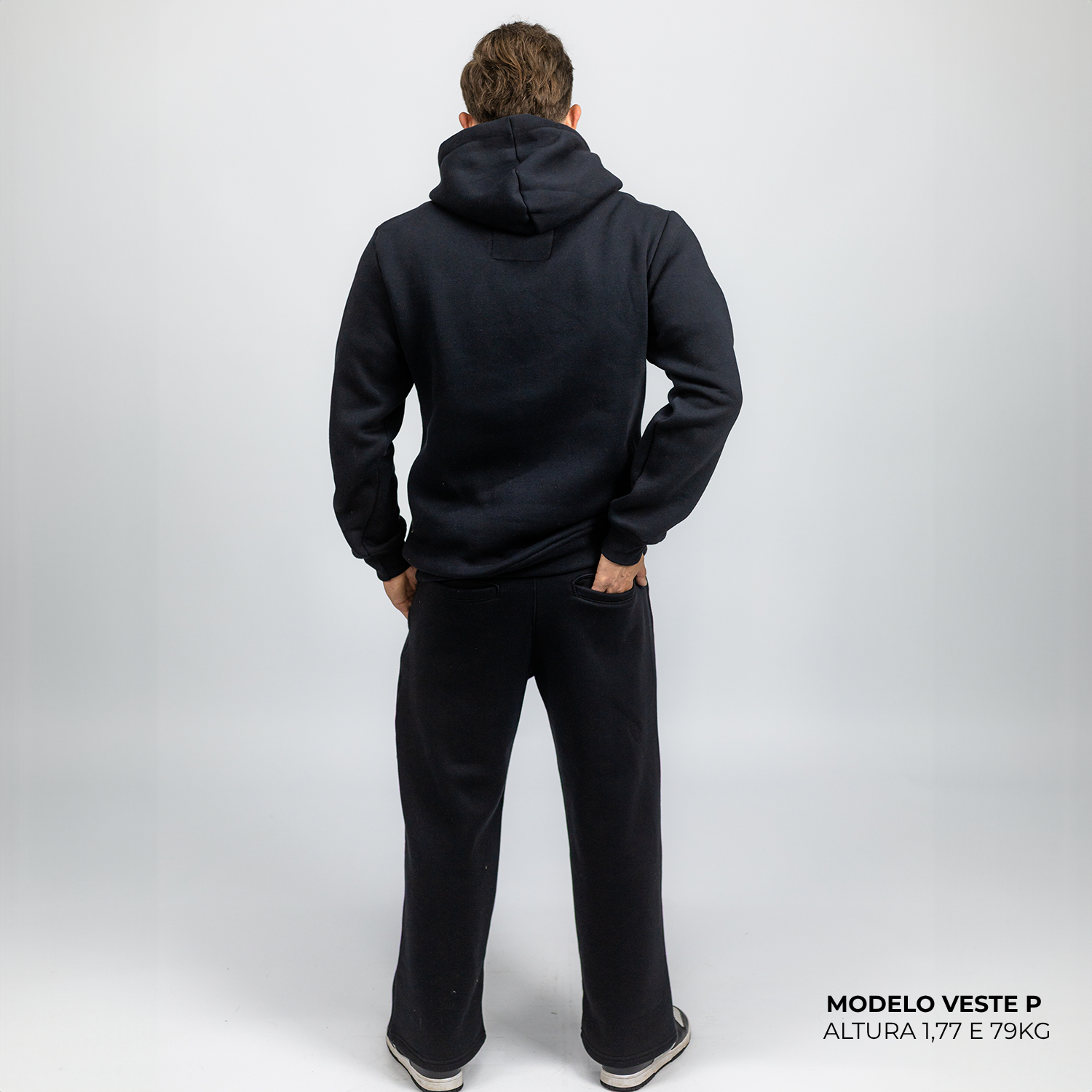 Calça Moletom Comfort Oversized Preto