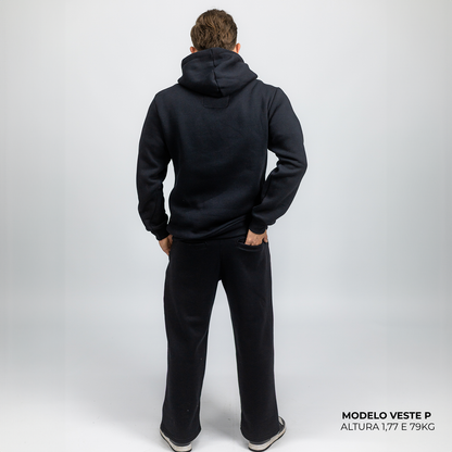 Calça Moletom Comfort Oversized Preto