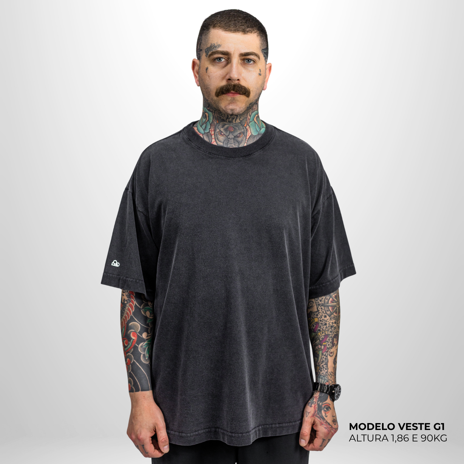 Kit com 3 Camisetas Oversized Heavy Lisa Algodão Encorpado