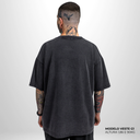 Camiseta Oversized Heavy Lisa Algodão Encorpado Cinza