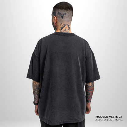 Kit com 3 Camisetas Oversized Heavy Lisa Algodão Encorpado