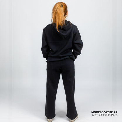 Calça Moletom Comfort Oversized Preto